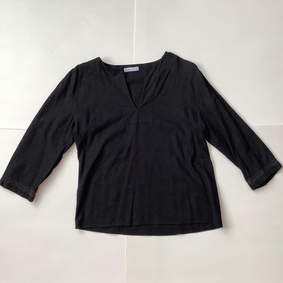 Black Boho Tunic Top - Picture 1 of 5